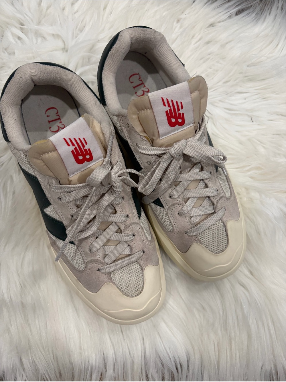 New Balance Beige and Dark Green CT3 Women's Sneakers